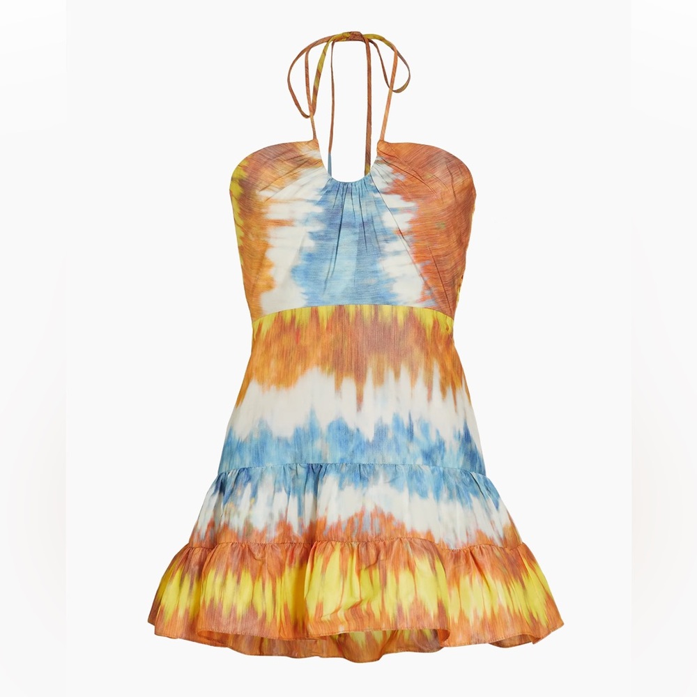 Alexis Naim Dyed Halterneck Mini Dress- M